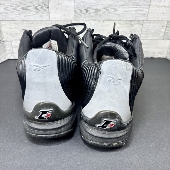 Reebok Allen Iverson I3 Answer VI Sneakers Mens 9.5 Black Athletic Shoes Zip VTG - Picture 6 of 14